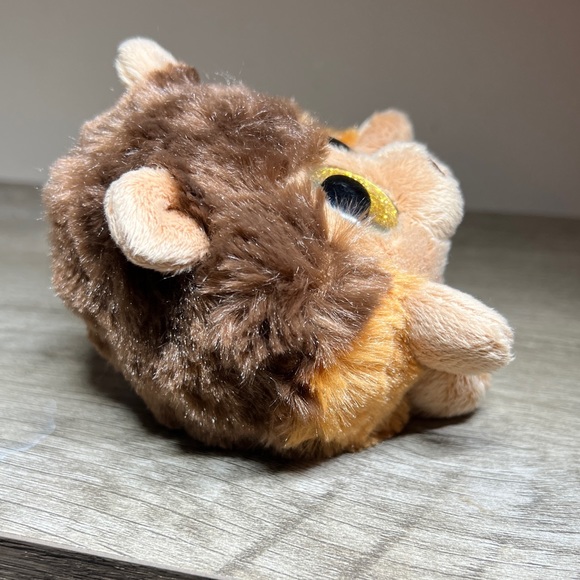 Fiesta Lubby Cubby Hedgehog Round Plush Sparkle Googly Eyes 3.5” Stuffed Animal - Picture 3 of 10